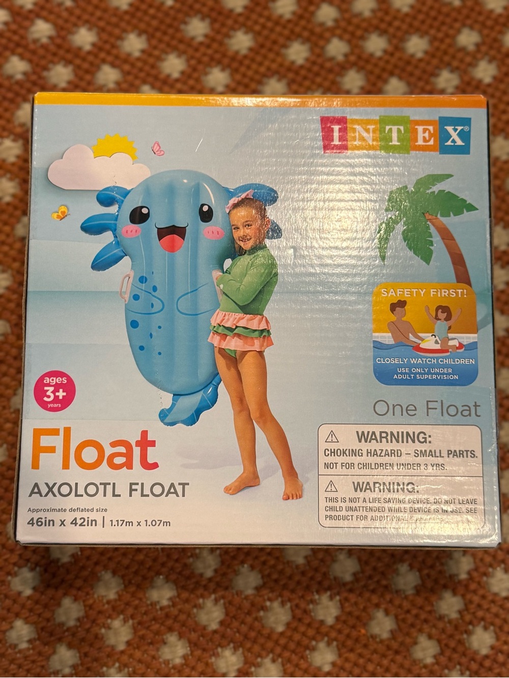 New Kids Blue Axolotl pool Float - One Piece, 2 available - inflatable axolotl